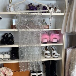 Beach Bunny Silver Sequin Sheath Dress